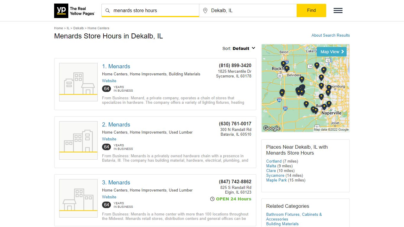 Menards Store Hours in Dekalb, IL with Reviews - YP.com - Yellow Pages