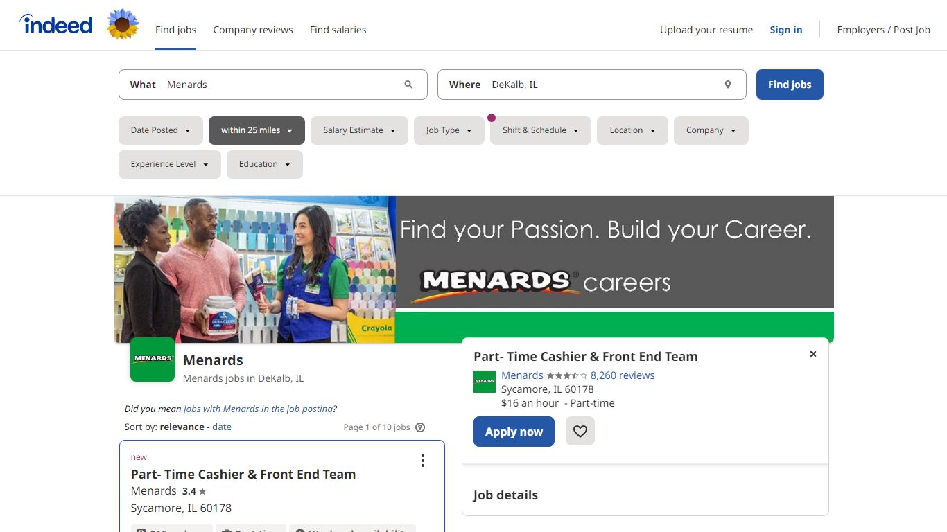 Menards Jobs, Employment in DeKalb, IL | Indeed.com